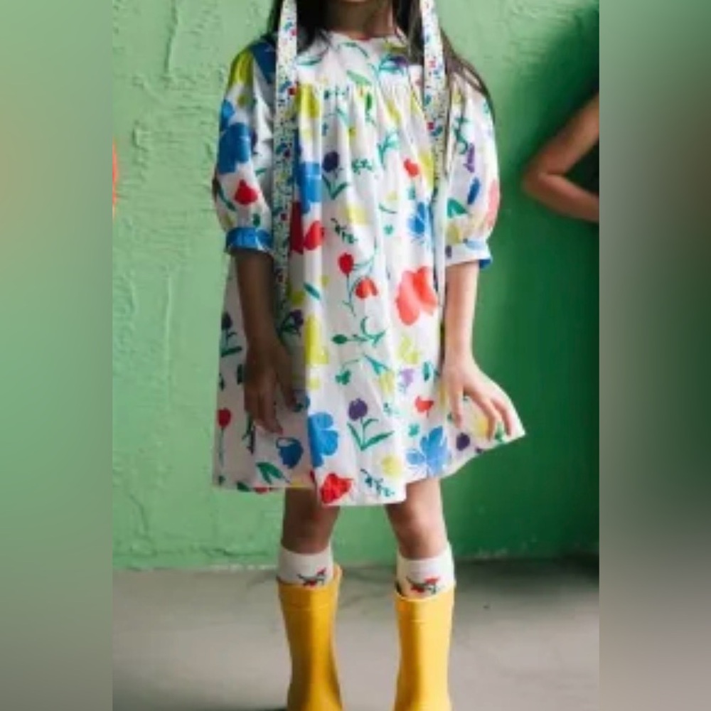 Made for mini‎ Bloomy Bee Dress Puffy Sleeve